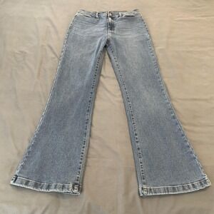 Kensie The Savannah Jeans Womens 10/30 Med Blue High Rise Flare Denim Cowgirl
